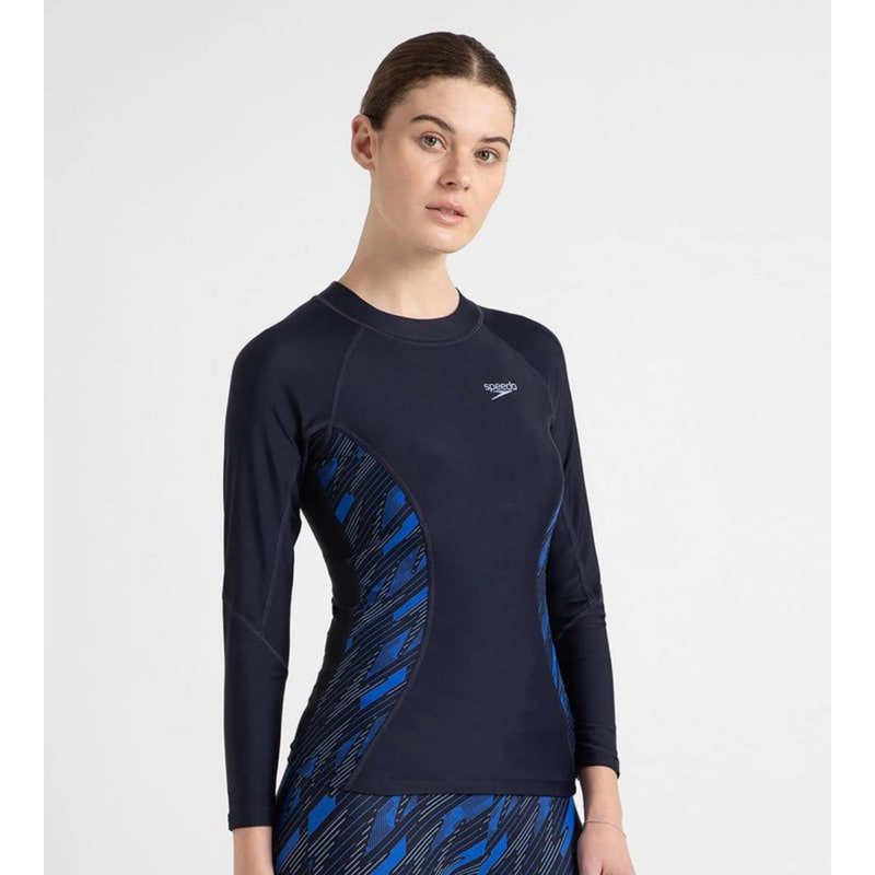 Load image into Gallery viewer, Speedo AF Hypboom Long Sleeve Rash Top Swimming Costume Female
