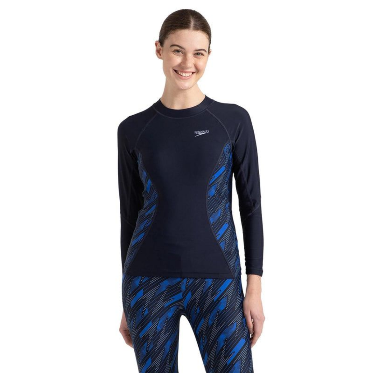 Speedo AF Hypboom Long Sleeve Rash Top Swimming Costume Female