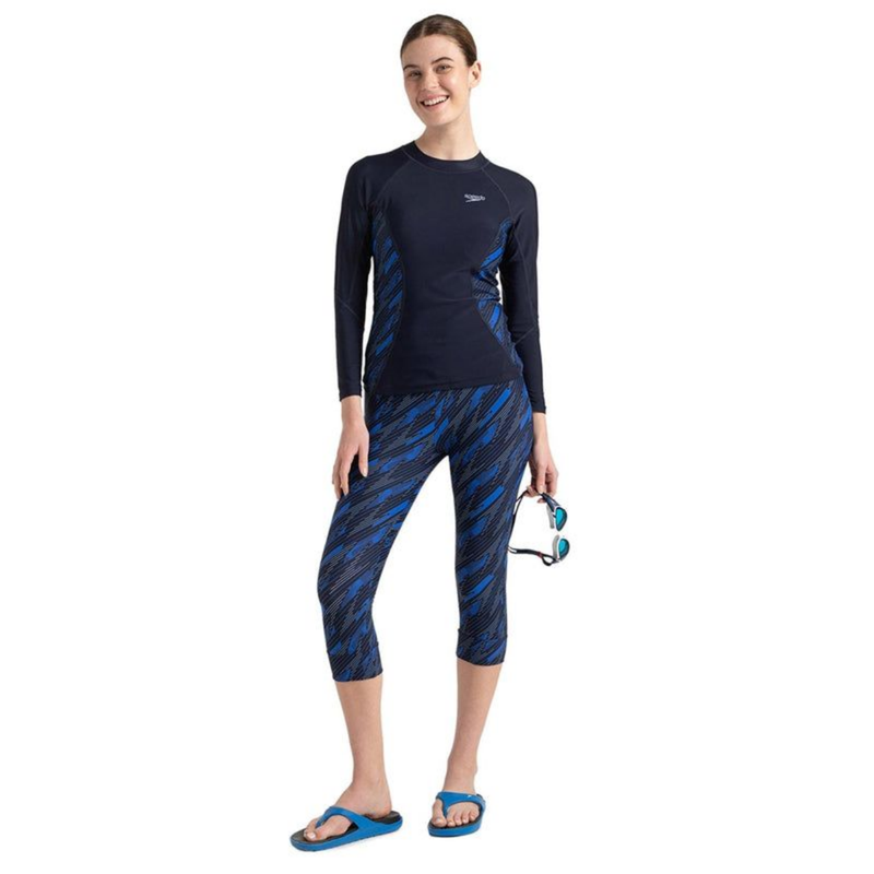 Load image into Gallery viewer, Speedo AF Hypboom Long Sleeve Rash Top Swimming Costume Female
