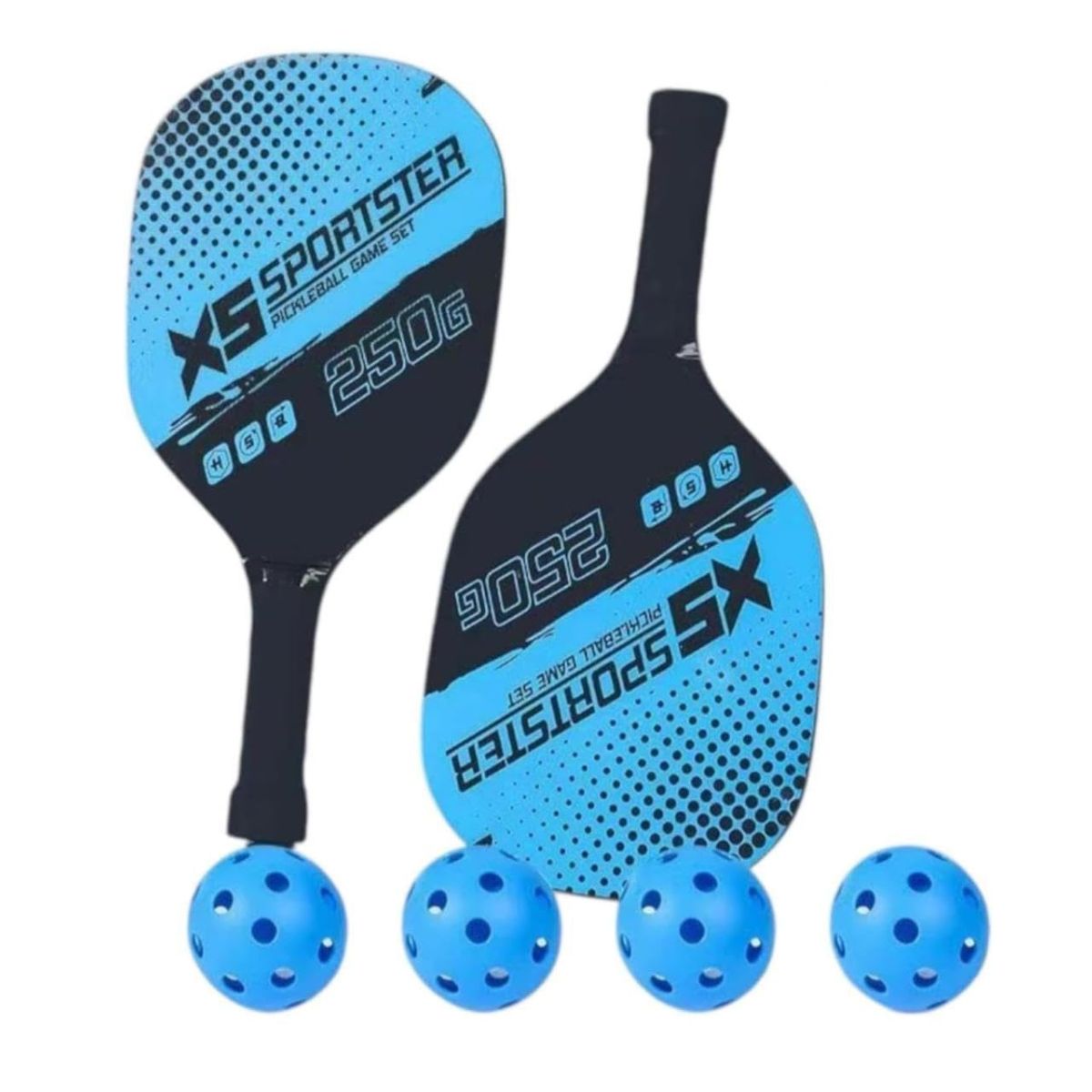 Konex Sportster Pickleball Set (2 Paddles + 4 Balls)