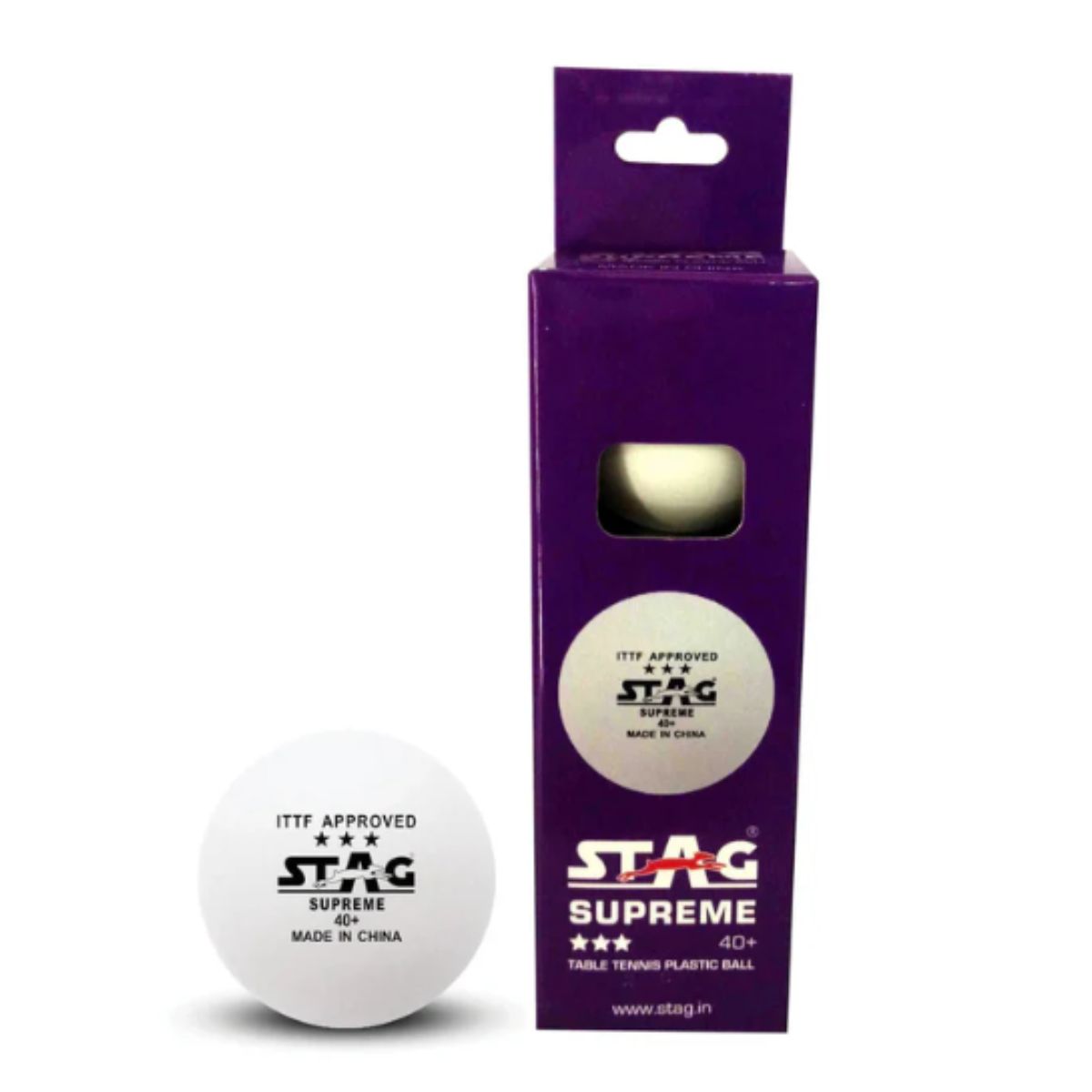 Stag Global Supreme 3 Star 40+ Table Tennis Ball