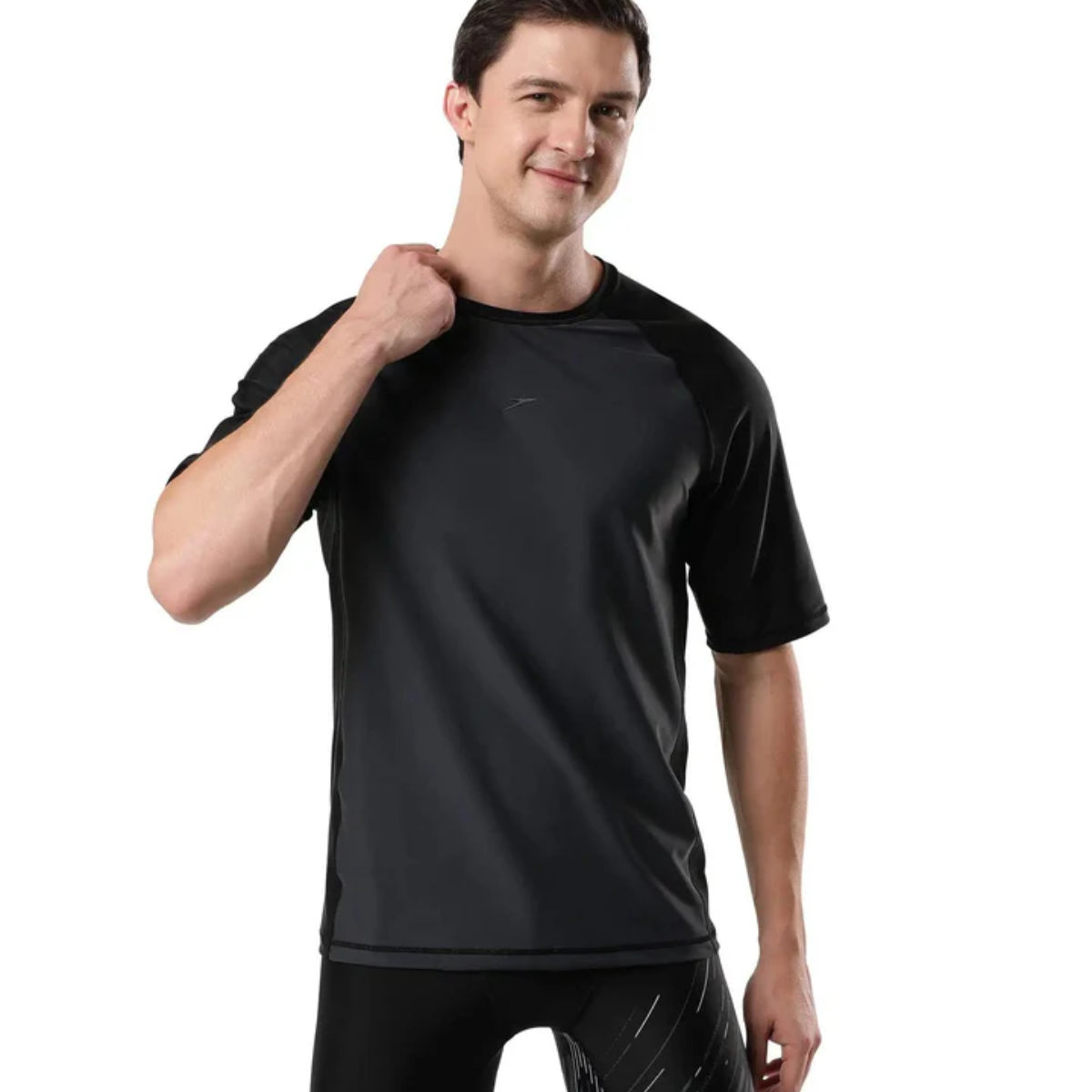Speedo AM Short Sleeve Sun Top Swimming Costume Male