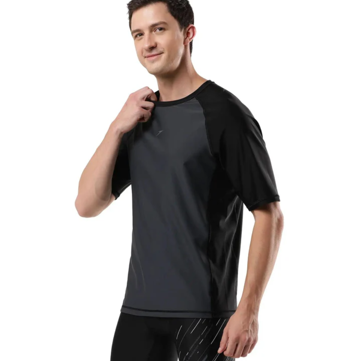 Speedo AM Short Sleeve Sun Top Swimming Costume Male