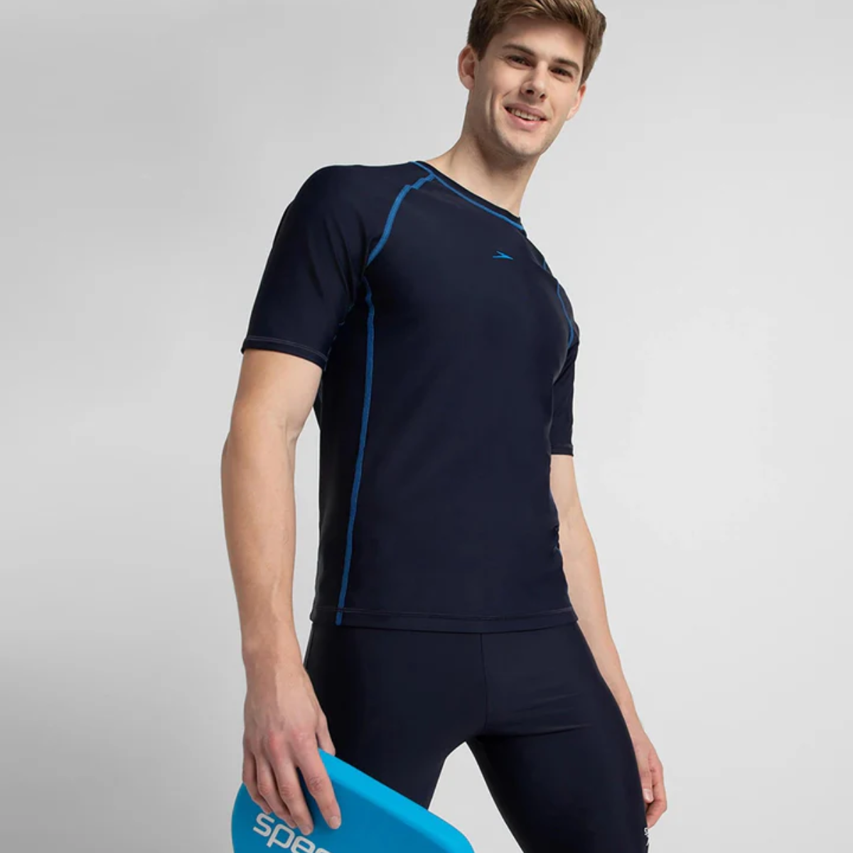 Speedo AM Short Sleeve Sun Top Swimming Costume Male