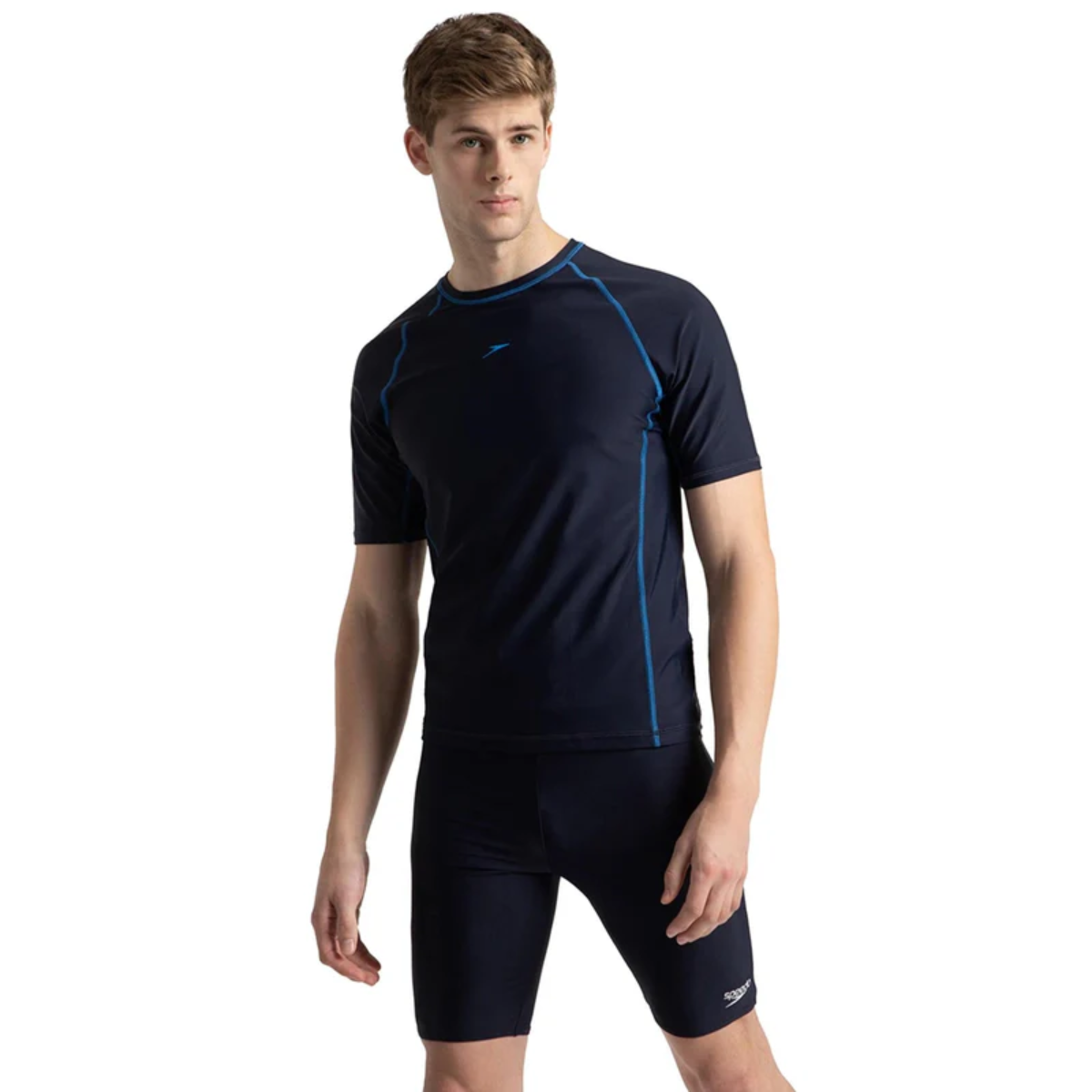 Speedo AM Short Sleeve Sun Top Swimming Costume Male