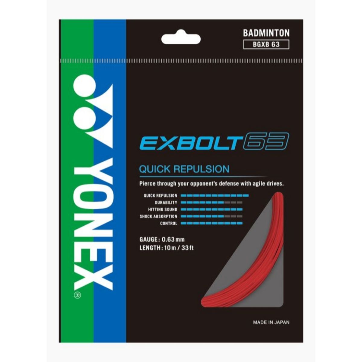 Yonex BG Exbolt 63 Badminton String