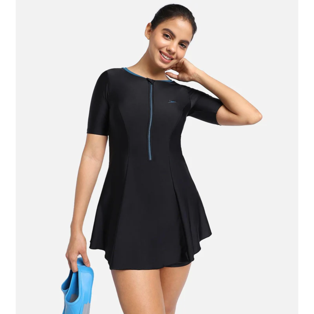 Speedo Af Closeback Swim Dress W Boyleg Swimming Costume(Female)