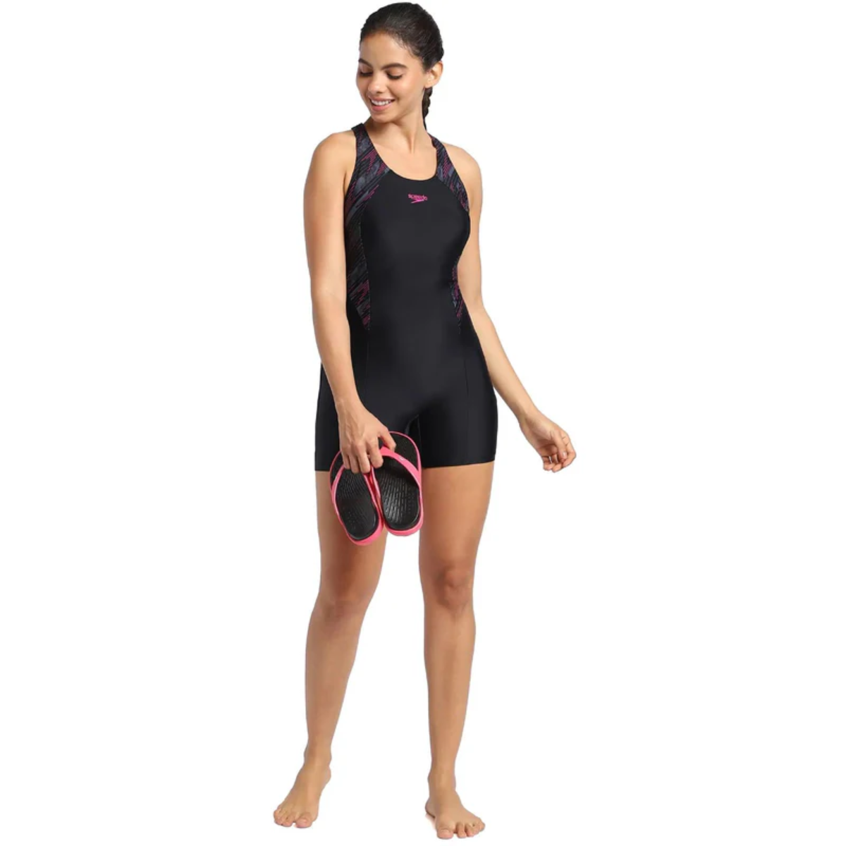 Speedo Hypboom Legsuit Swimming Costume(Female)