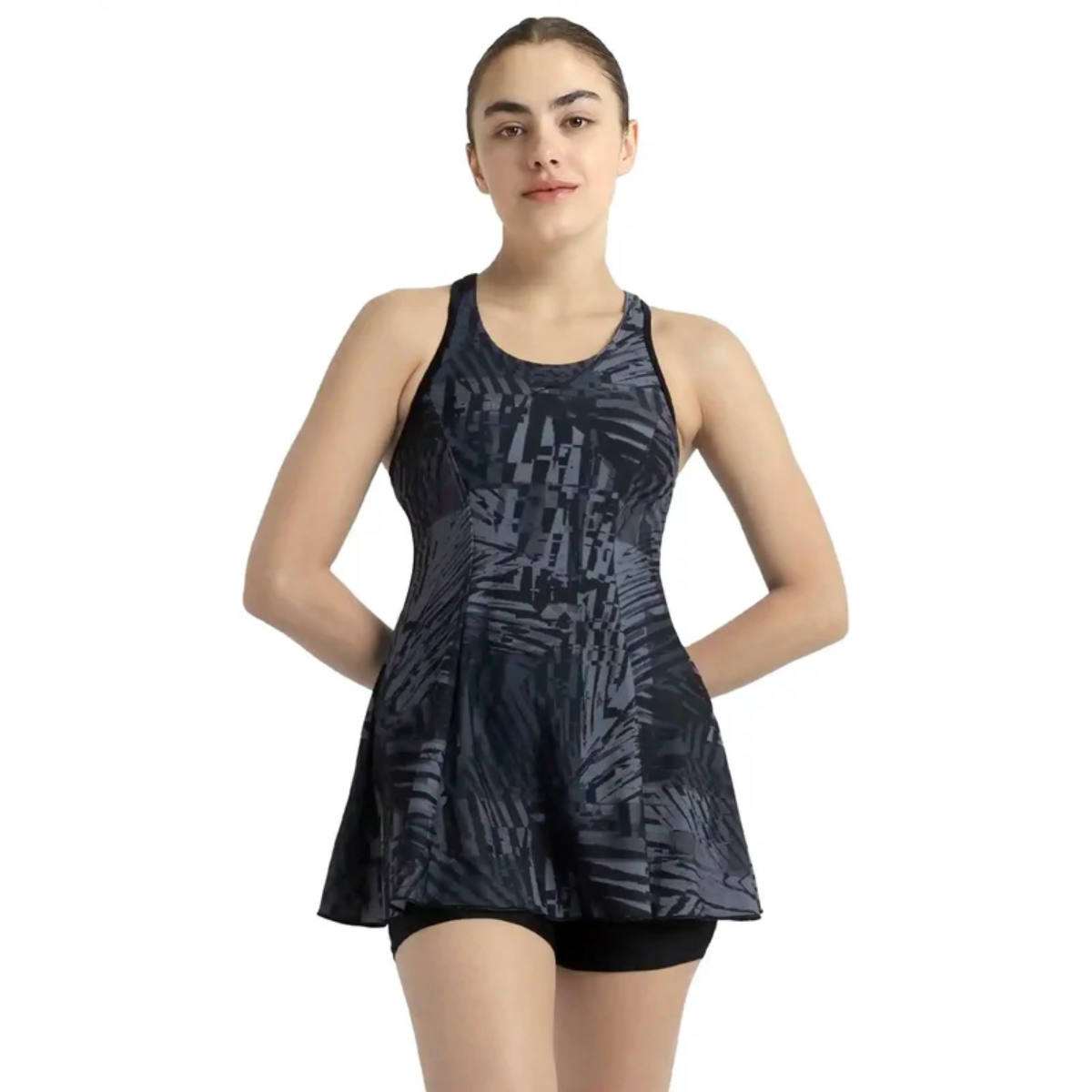 Speedo Racerback Swimdress With Boyleg Swimming Costume(Female)