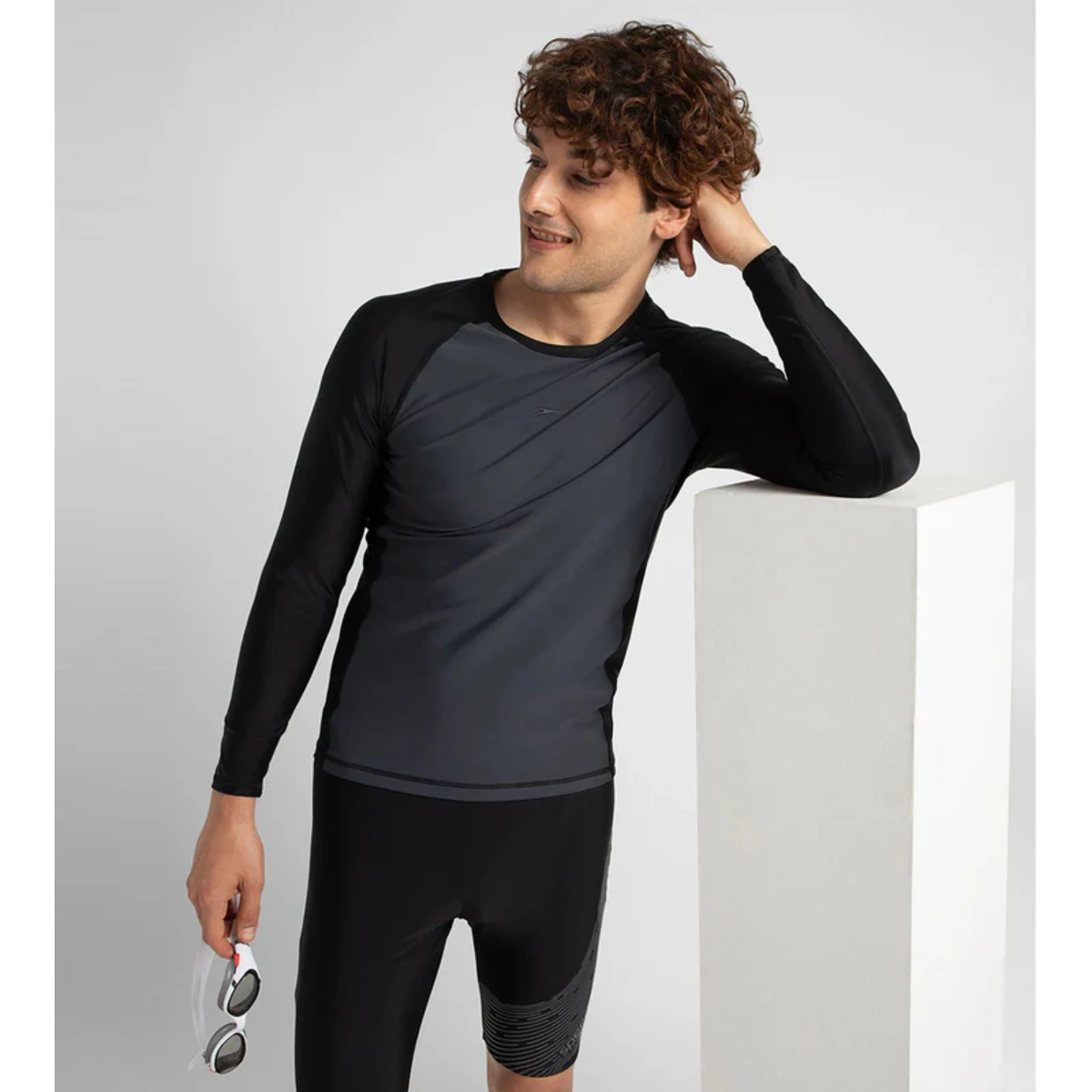 Speedo Am Long Sleeve Suntop Swimming Costume (Male)