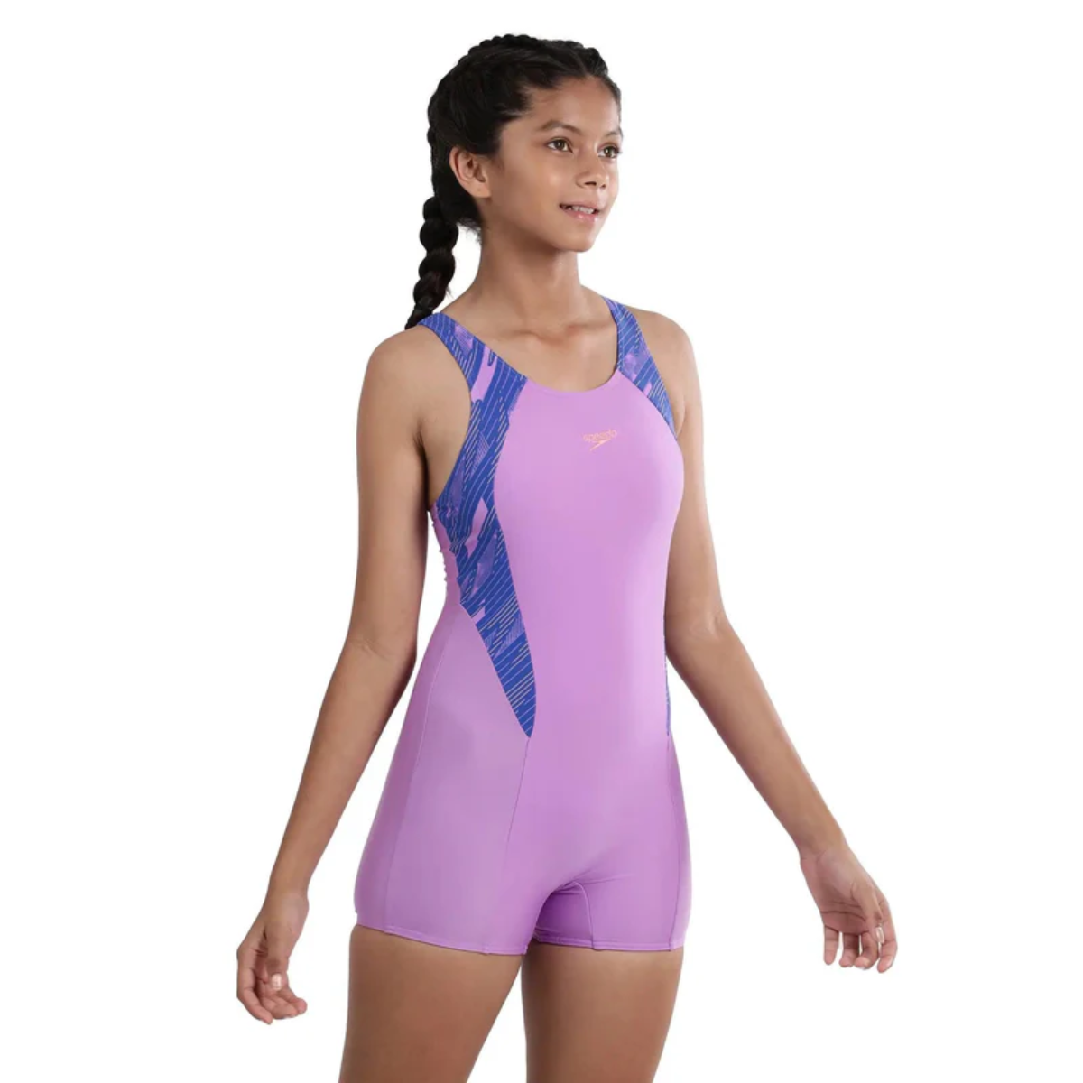 Speedo Jf Hypbm Sp Msbk Lsuit Swimming Costume(Girls)