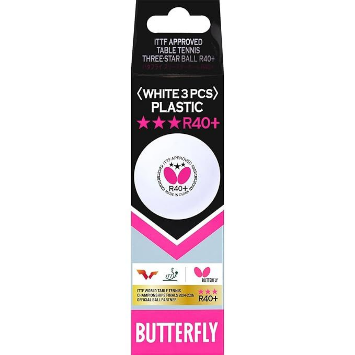 Butterfly 3 Star Ball R40+ Table Tennis Ball