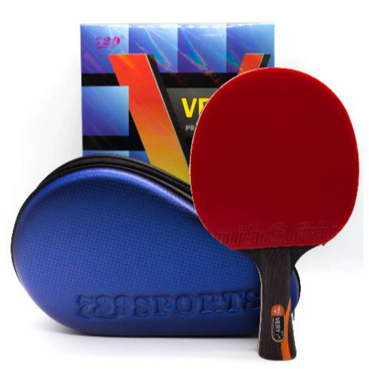 729 Very 7 Star Table Tennis Bat (1 Bat & 2 Balls With Cover)