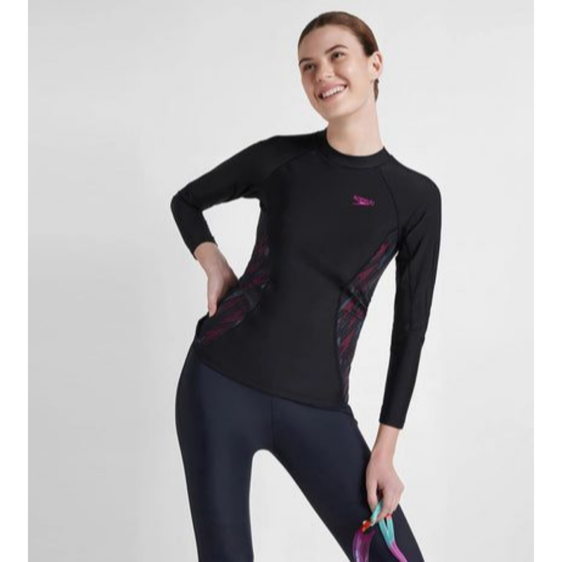 Load image into Gallery viewer, Speedo AF Hypboom Long Sleeve Rash Top Swimming Costume Female
