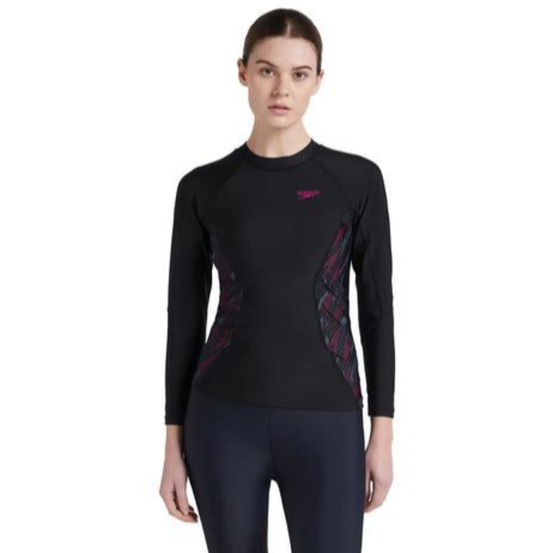Load image into Gallery viewer, Speedo AF Hypboom Long Sleeve Rash Top Swimming Costume Female
