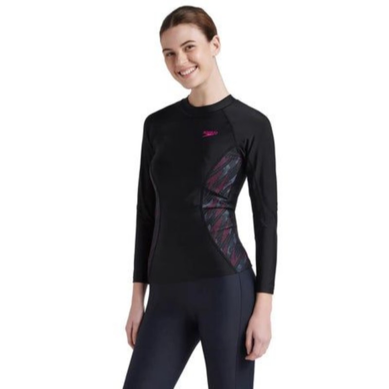Load image into Gallery viewer, Speedo AF Hypboom Long Sleeve Rash Top Swimming Costume Female
