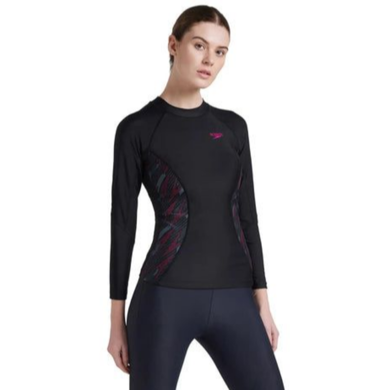 Load image into Gallery viewer, Speedo AF Hypboom Long Sleeve Rash Top Swimming Costume Female
