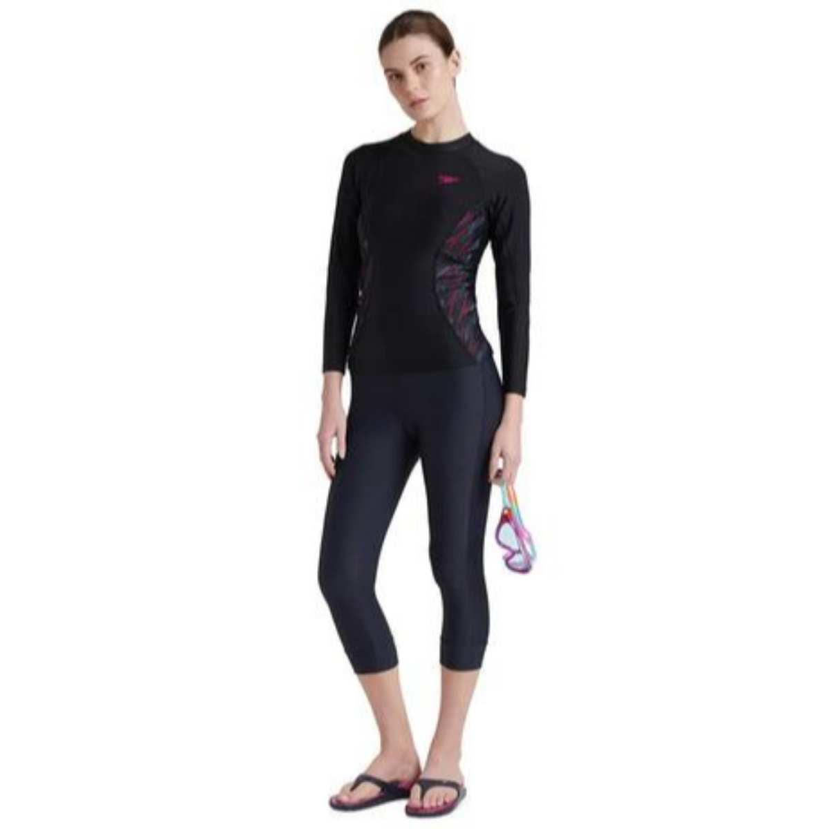 Speedo AF Hypboom Long Sleeve Rash Top Swimming Costume Female