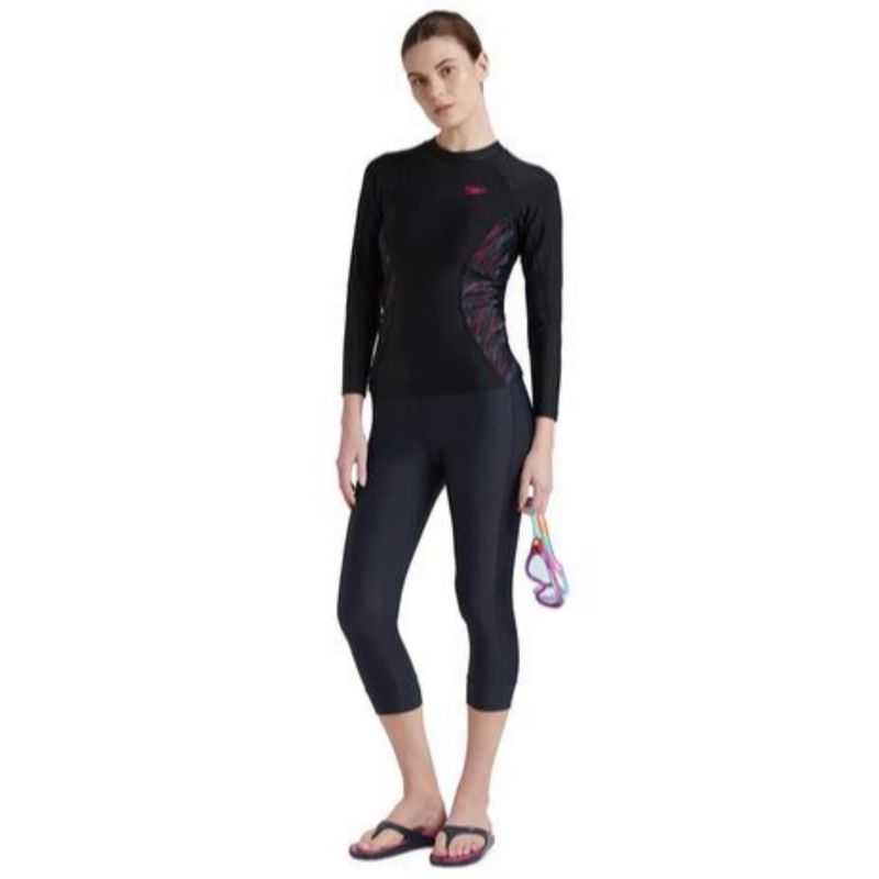 Load image into Gallery viewer, Speedo AF Hypboom Long Sleeve Rash Top Swimming Costume Female
