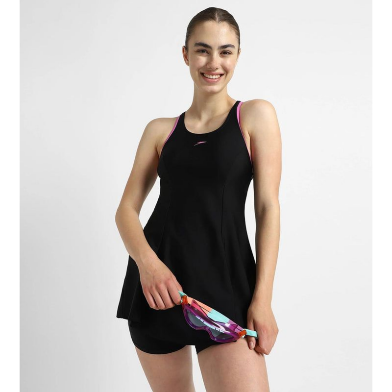 Load image into Gallery viewer, Speedo AF Racerback Swimdress With Boyleg Swimming Costume Female
