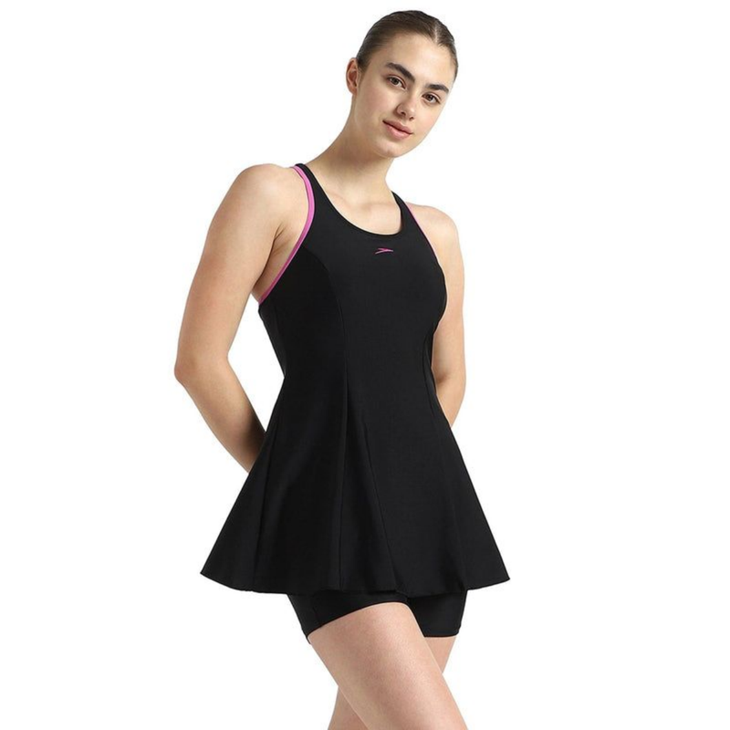 Load image into Gallery viewer, Speedo AF Racerback Swimdress With Boyleg Swimming Costume Female
