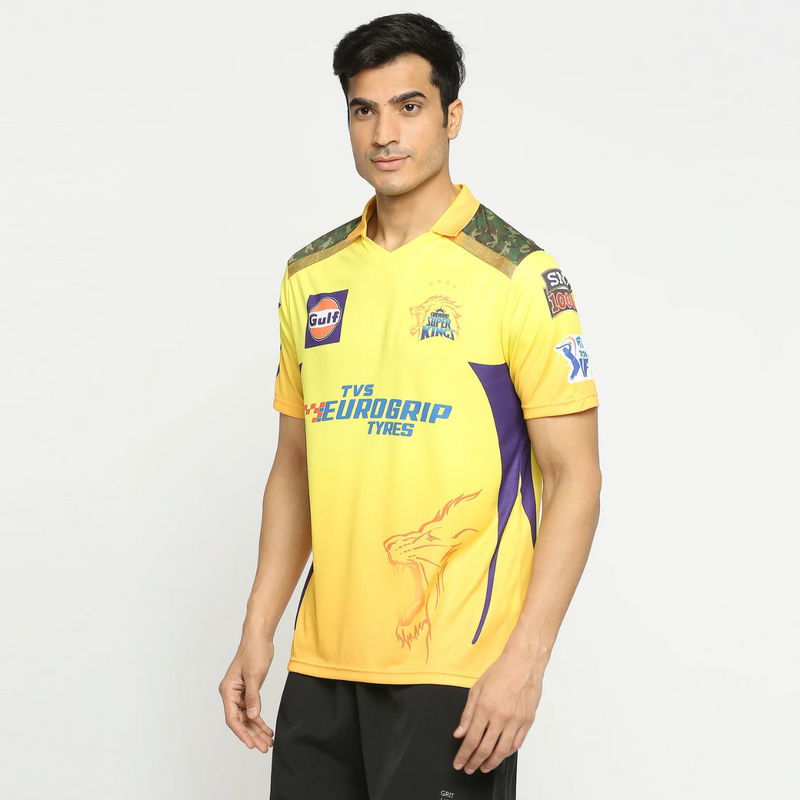 Load image into Gallery viewer, CSK Match Jersey 2023 Dhoni 7 Cricket Apparel
