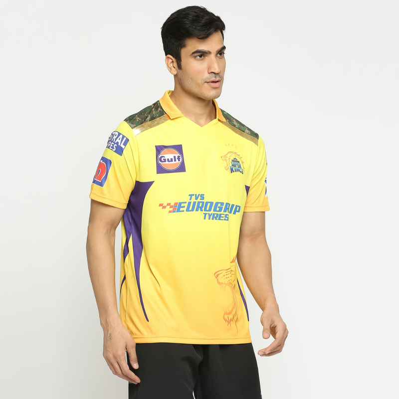 Load image into Gallery viewer, CSK Match Jersey 2023 Dhoni 7 Cricket Apparel
