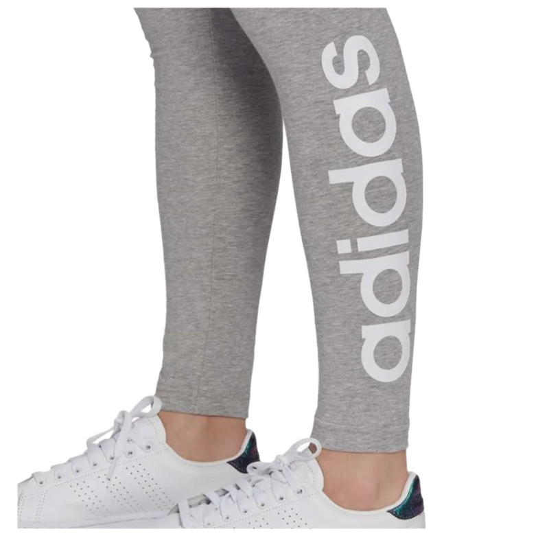 Load image into Gallery viewer, Adidas Essentials High Waisted Running Tights Logo Side Photo Grey Color
