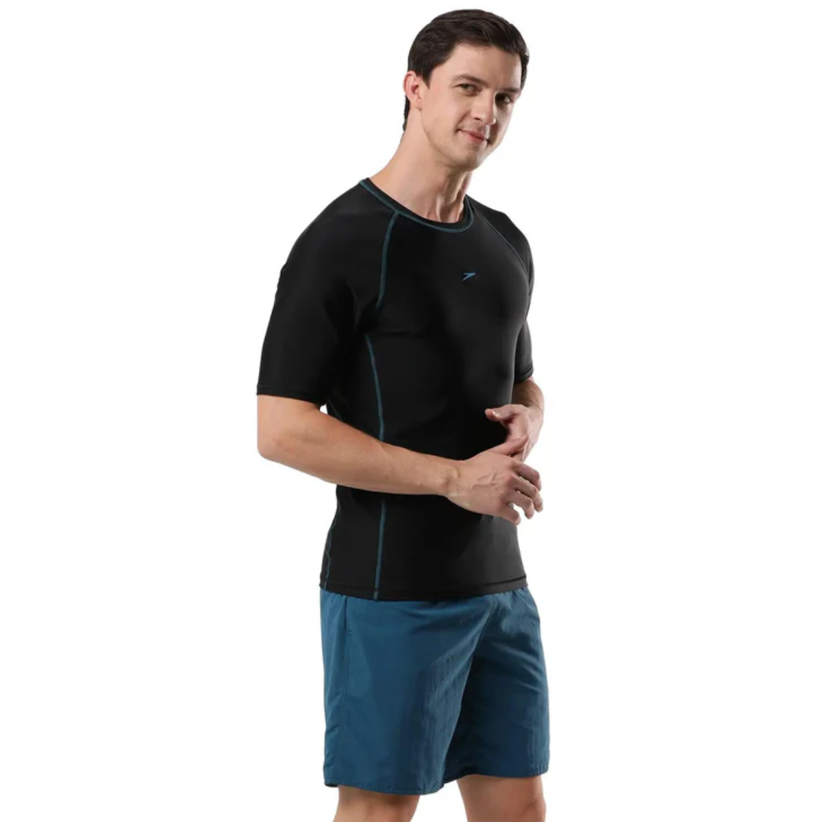 Speedo AM Short Sleeve Sun Top Swimming Costume Male