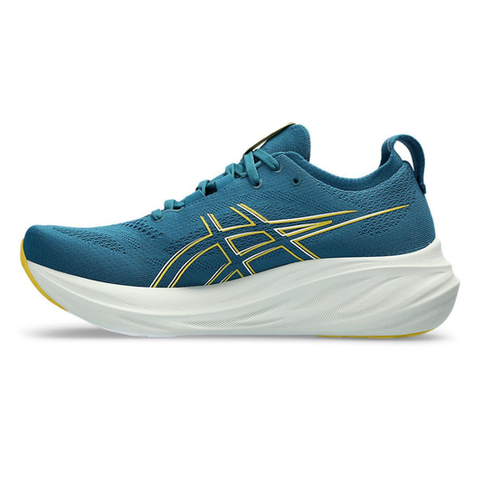 Asics Gel-Nimbus 26 Men's Running Shoes EVENING TEAL/LIGHT MUSTARD Color