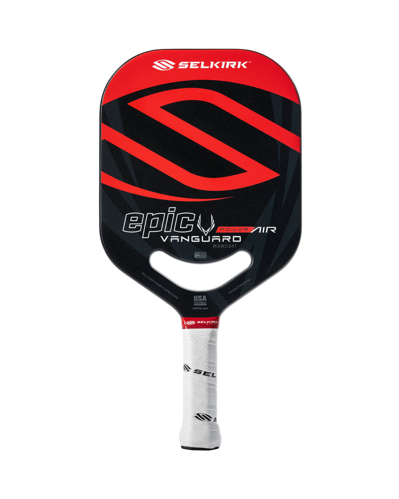 Load image into Gallery viewer, Selkirk Vanguard Power Air-Epic Pickleball Paddle red front view
