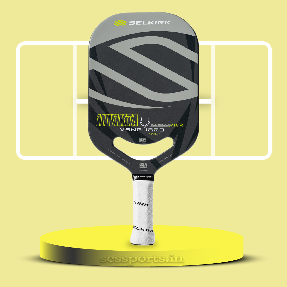 Selkirk Vanguard Power Air-Invikta Pickleball Paddle black