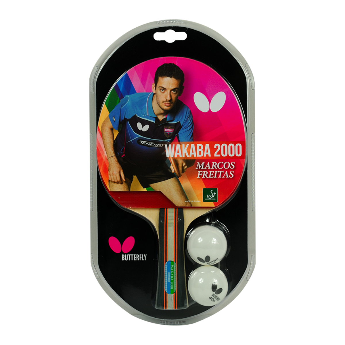Butterfly Wakaba 2000 Table Tennis Bat (With 2 Balls)