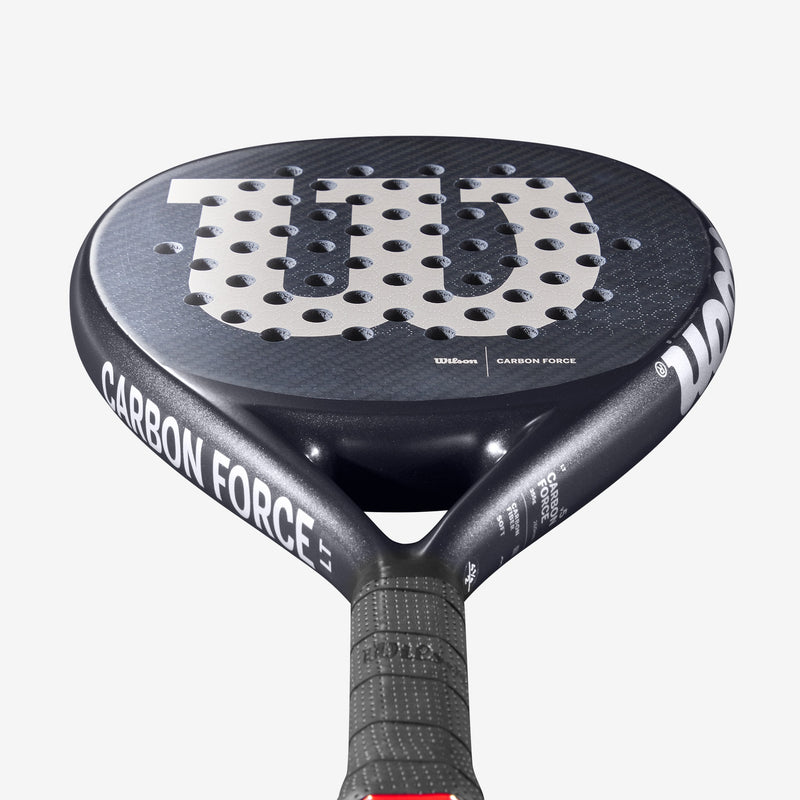 Load image into Gallery viewer, Durable and lightweight Wilson Carbon Force LT padel racquet with enhanced grip

