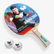 Butterfly Wakaba 3000 Table Tennis Bat (With 2 Balls)