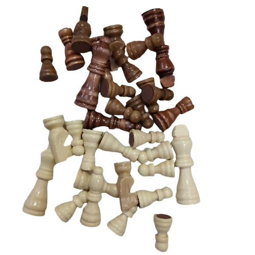 Konex Wooden Chess Coins In White And Brown Color