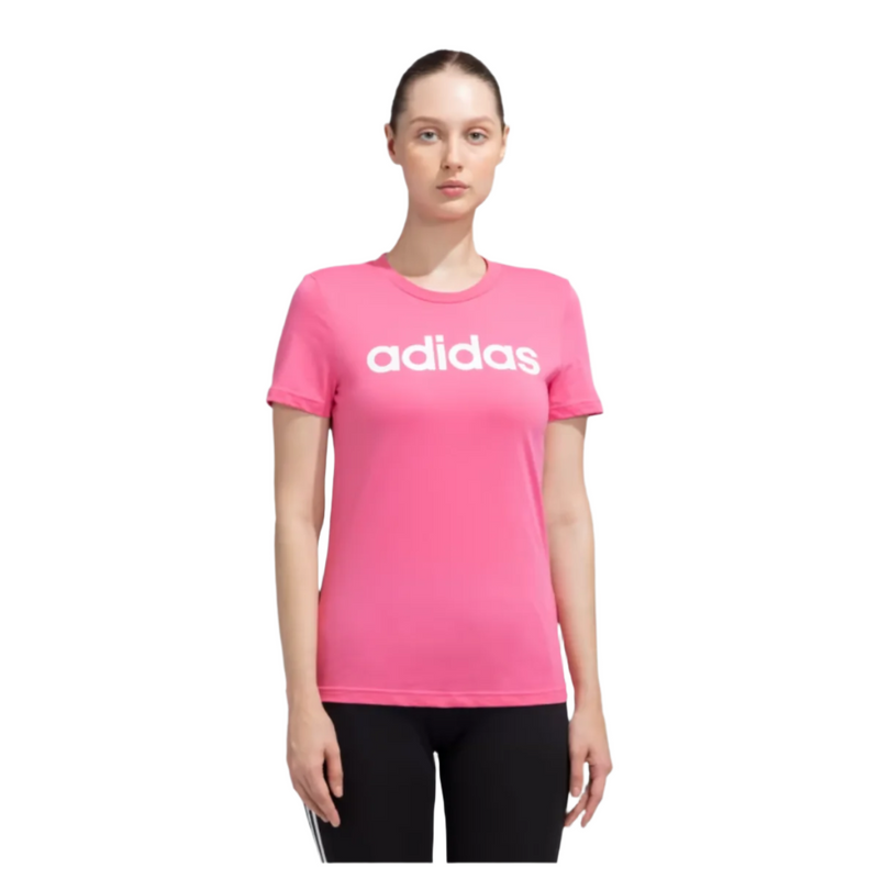 Load image into Gallery viewer, Adidas Essentials Linear Tee Running T-Shirt Front Image
