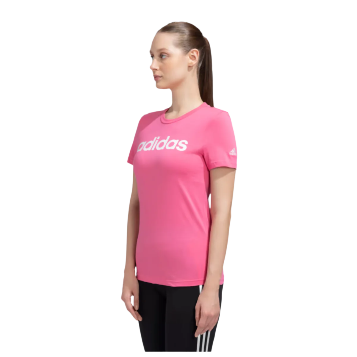 Adidas Essentials Linear Tee Running T-Shirt pulmag whie