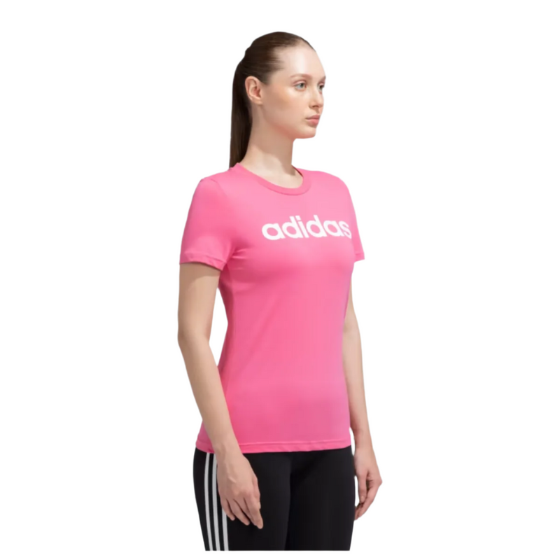 Load image into Gallery viewer, Adidas Essentials Linear Tee Running T-Shirt Side Image
