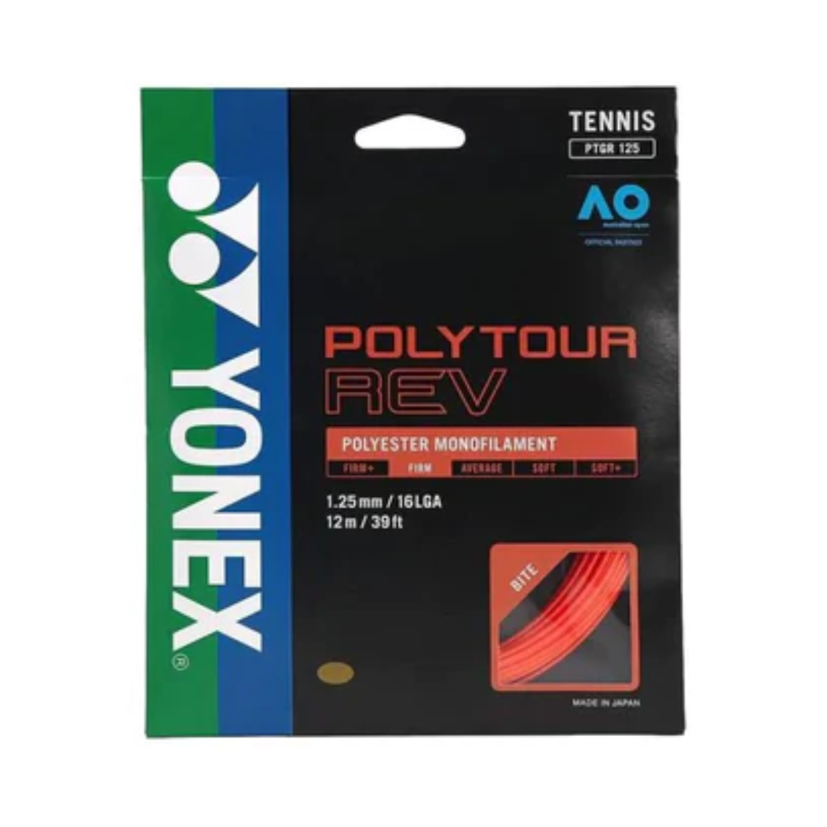 Yonex Poly Tour Rev Tennis String (Bright Orange)
