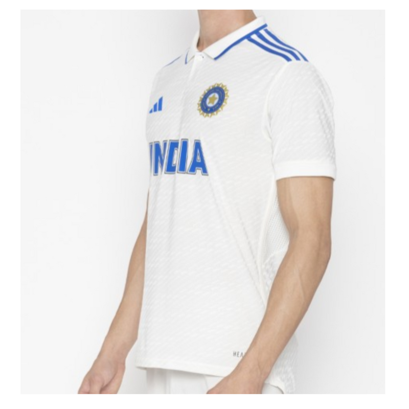 Load image into Gallery viewer, Adidas India Cricket Test Jersey Side Image
