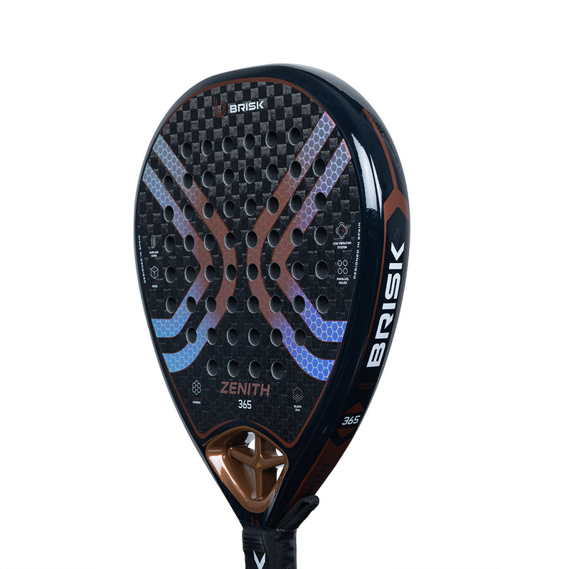 Load image into Gallery viewer, Brisk Zenith 365 Gms Padel Racquet (Designed in Spain) front view
