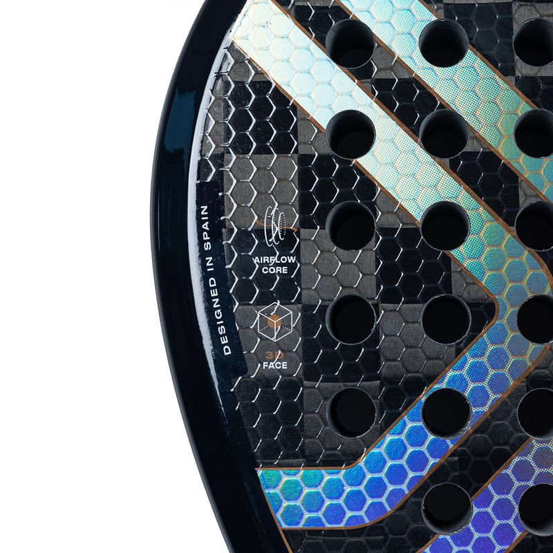 Load image into Gallery viewer, Brisk Zenith 370 Gms Padel Racquet (Designed in Spain) left side top view
