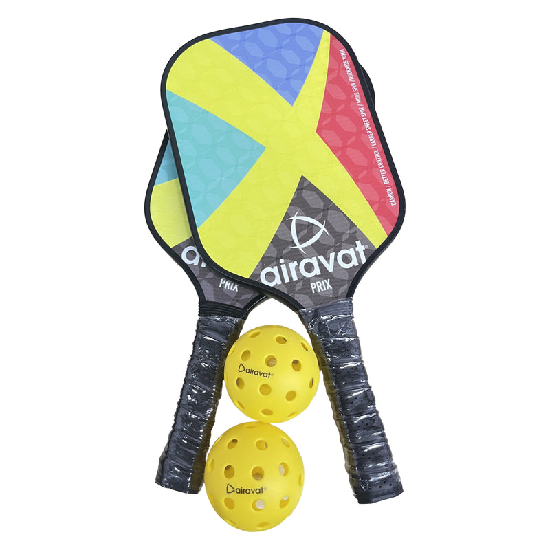 Load image into Gallery viewer, Airavat Prix Pickleball Paddle Set (2 Paddles + 2 Balls + 1 Bag/Assorted Colour)
