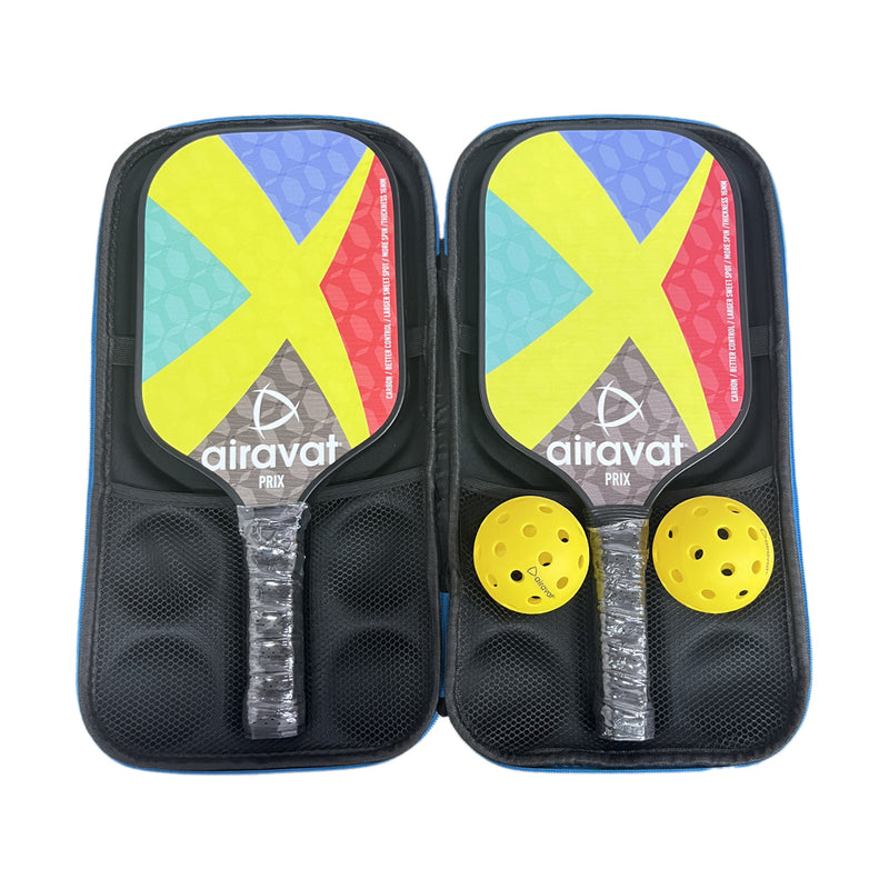 Load image into Gallery viewer, Airavat Prix Pickleball Paddle Set (2 Paddles + 2 Balls + 1 Bag/Assorted Colour)
