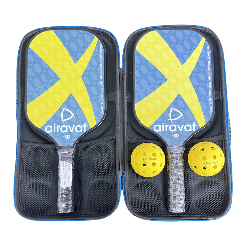 Load image into Gallery viewer, Airavat Prix Pickleball Paddle Set (2 Paddles + 2 Balls + 1 Bag/Assorted Colour)
