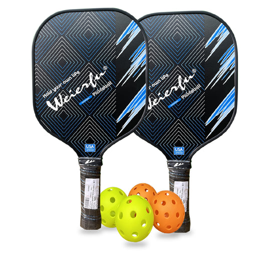 Weierfu Graphite Face Platinum Pickleball Paddle Set front