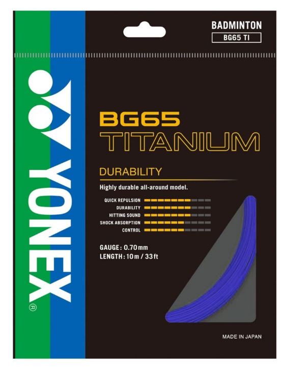 Load image into Gallery viewer, Yonex BG 65 Titanium 0.70MM Badminton String
