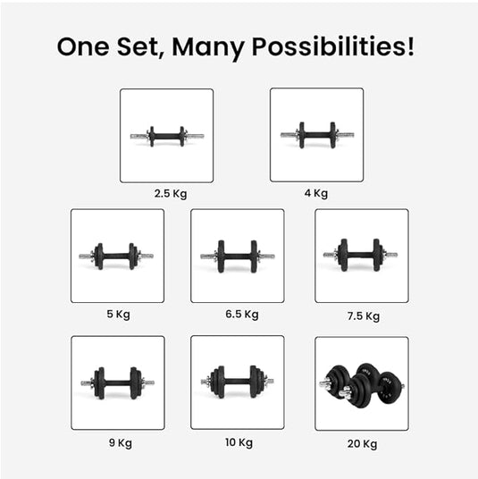 The Cube Adjustable Dumbell 20 Kg Kit