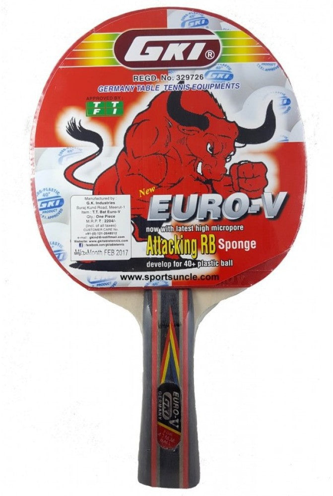 GKI Euro V Table Tennis Bat with Cover